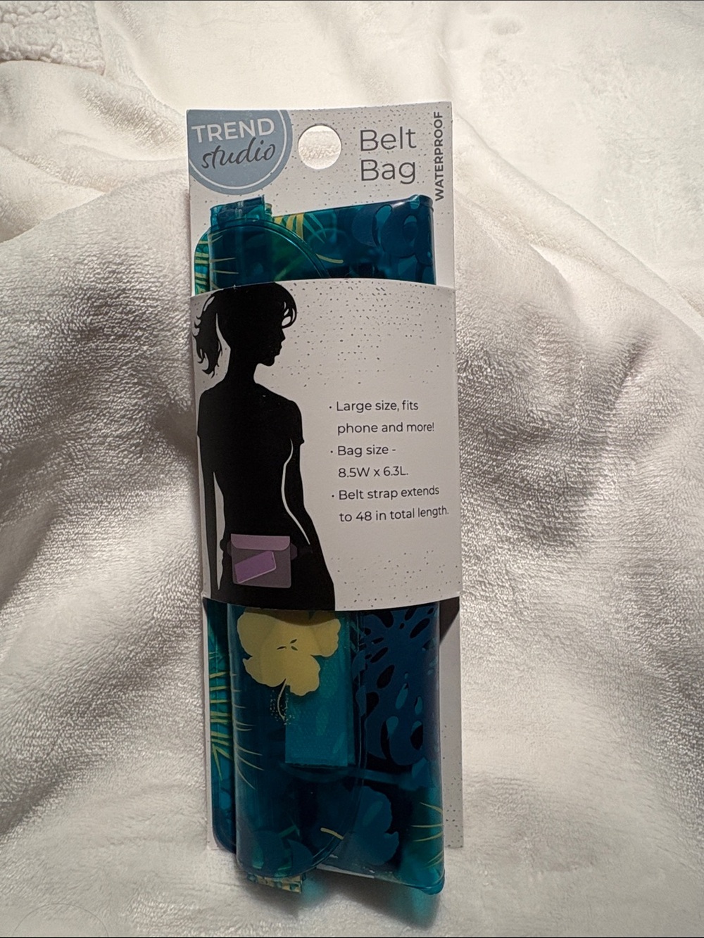 TREND studio Waterproof Belt Bag - Teal Floral